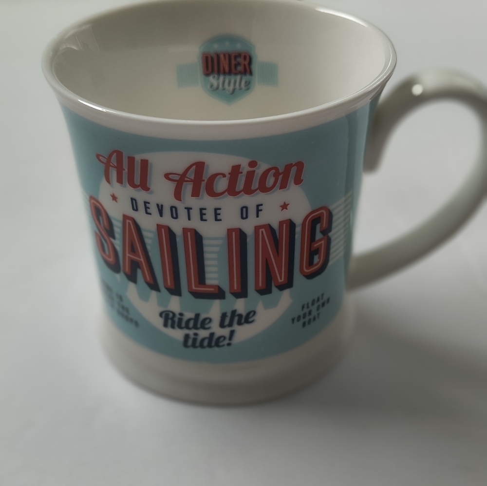 History  Heraldry All Action Sailing Mug Diner Style Ocean Beach